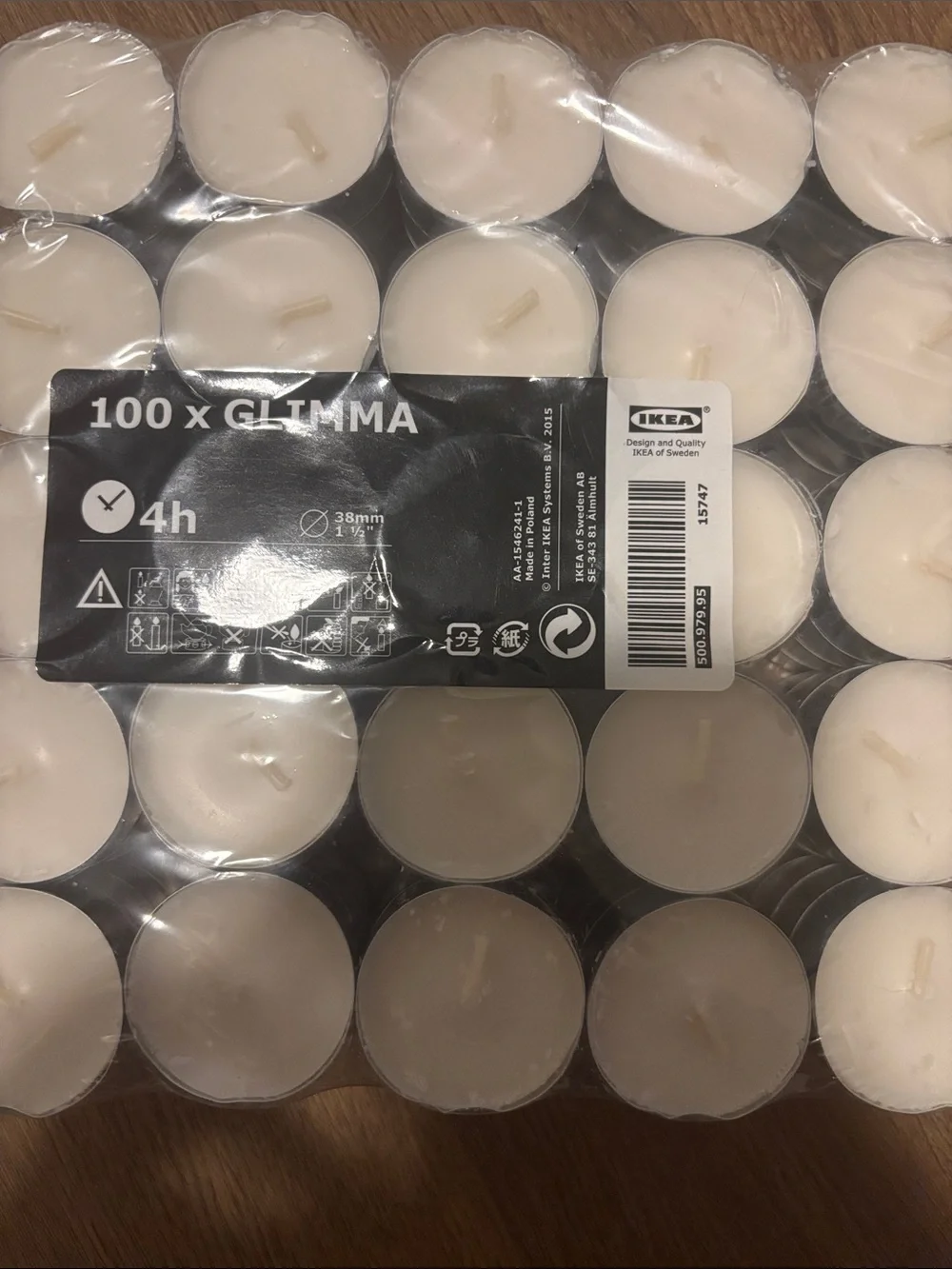 IKEA White Tealight Candles - Pack of 100